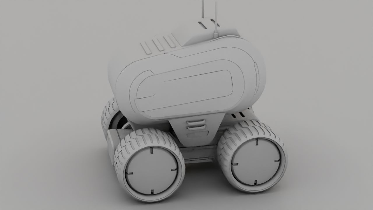 Luna Rover rigged 3D model_29