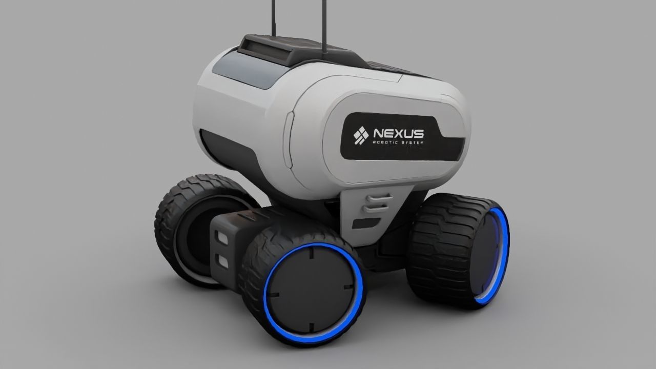 Luna Rover rigged 3D model_3
