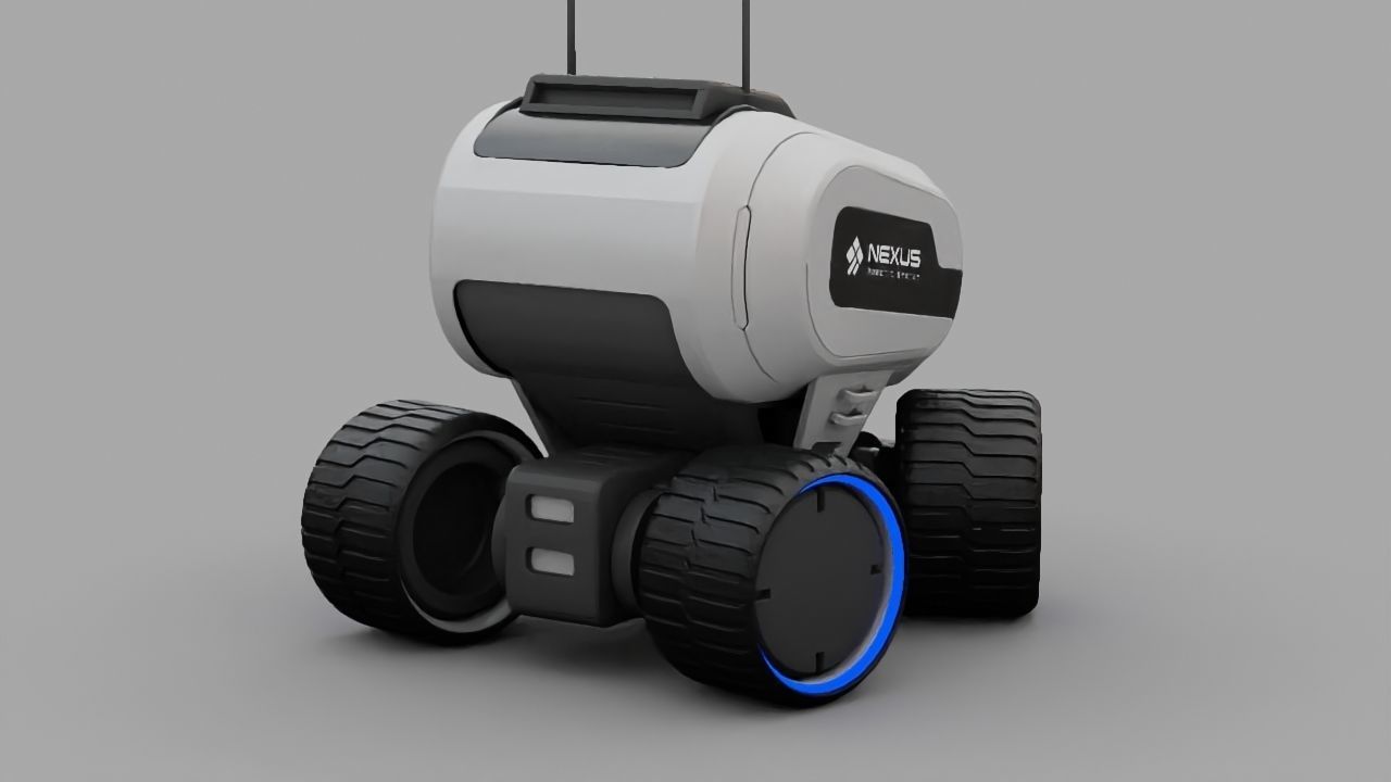 Luna Rover rigged 3D model_4