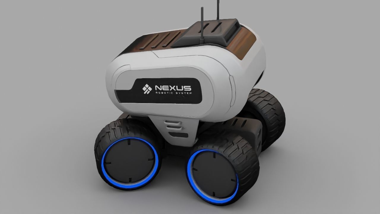 Luna Rover rigged 3D model_8
