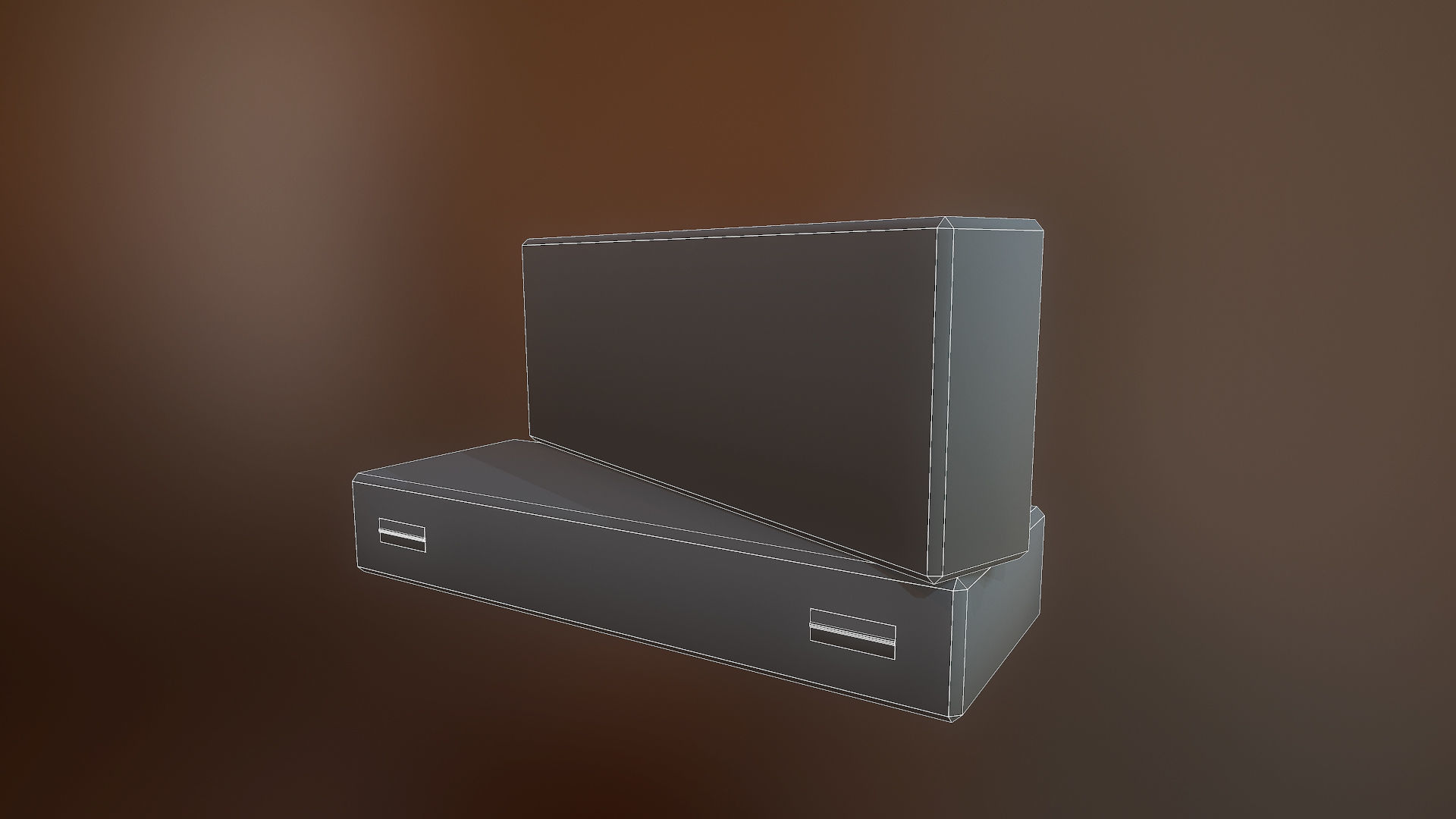 Millitary wooden weapon cleaning and repair kit da1 Low-poly 3D model_9