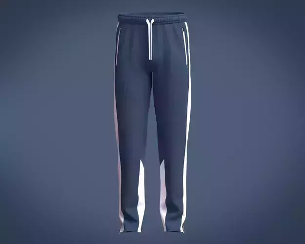 Mens Jogger-Blue and White
