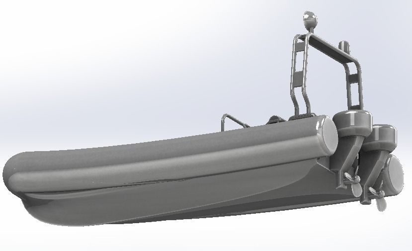 inflatable boat 3D model_3