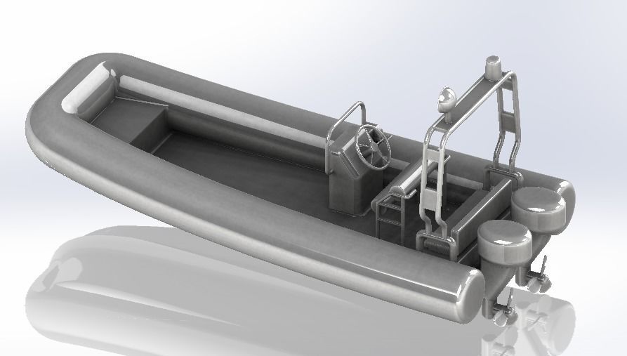 inflatable boat 3D model_1