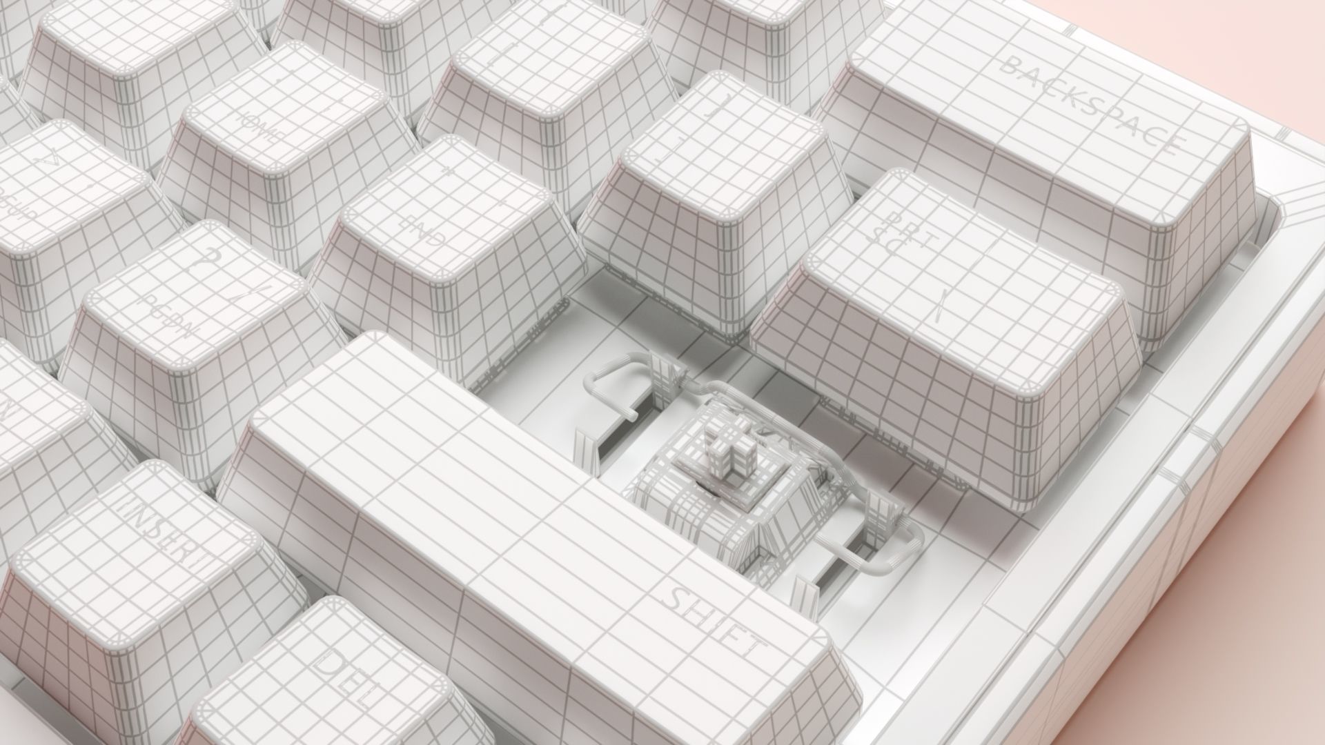 Custom Mechanical Keyboard  3D model_10