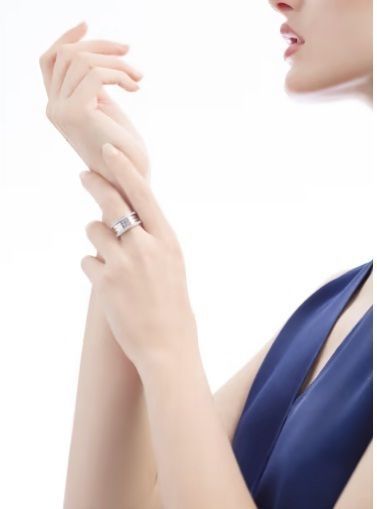 CG374 rose gold and enamel ring with diamonds 3D print model_4