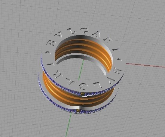 CG374 rose gold and enamel ring with diamonds 3D print model_17