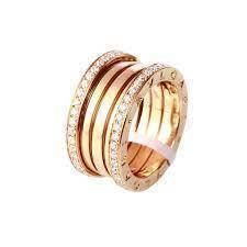 CG374 rose gold and enamel ring with diamonds 3D print model_10