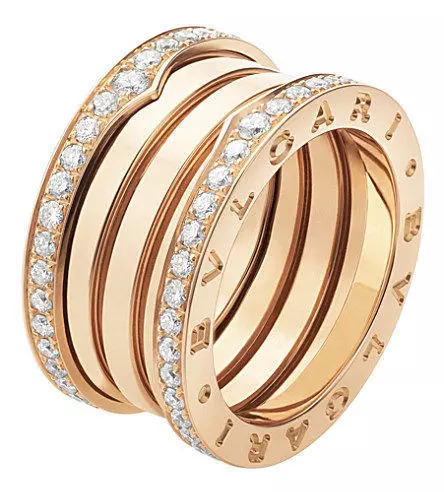 CG374 rose gold and enamel ring with diamonds 3D print model_0
