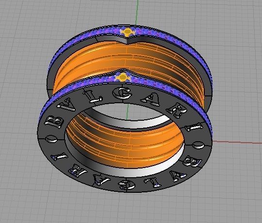 CG374 rose gold and enamel ring with diamonds 3D print model_20