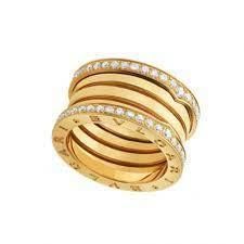CG374 rose gold and enamel ring with diamonds 3D print model_2