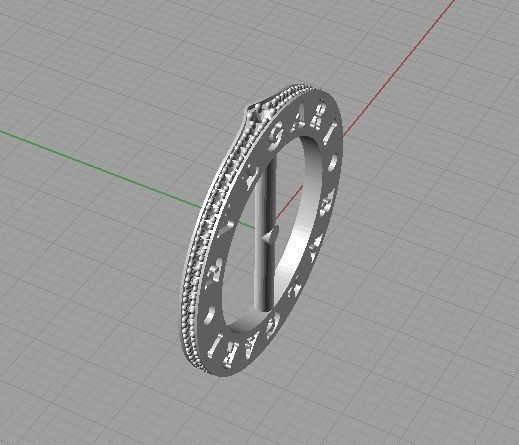 CG374 rose gold and enamel ring with diamonds 3D print model_23