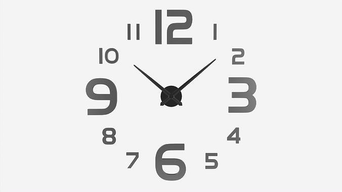 Modern Design Large Wall Clock 04 3D model