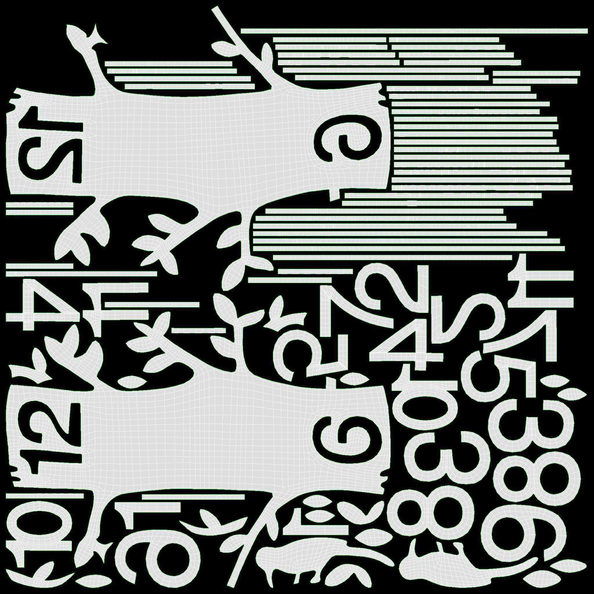 Modern Design Large Wall Clock 05 3D model_12