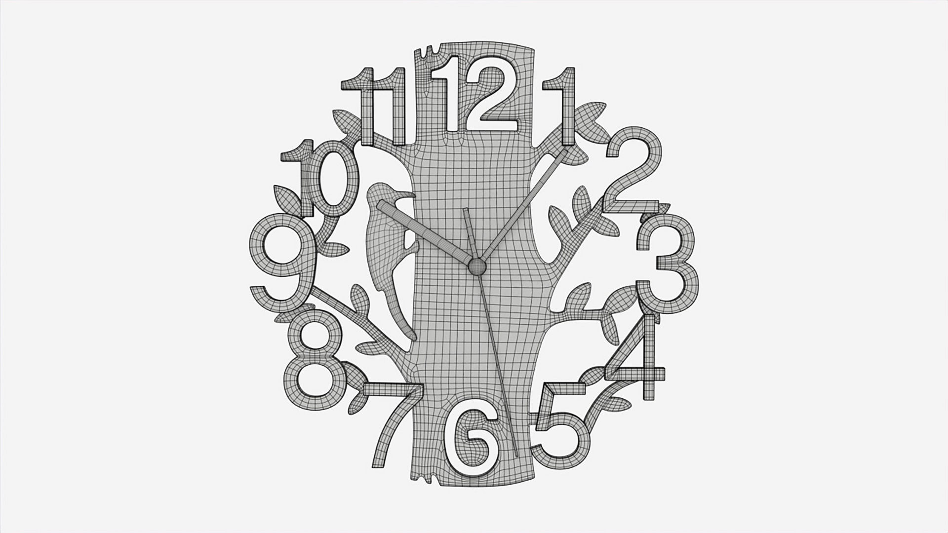 Modern Design Large Wall Clock 05 3D model_5