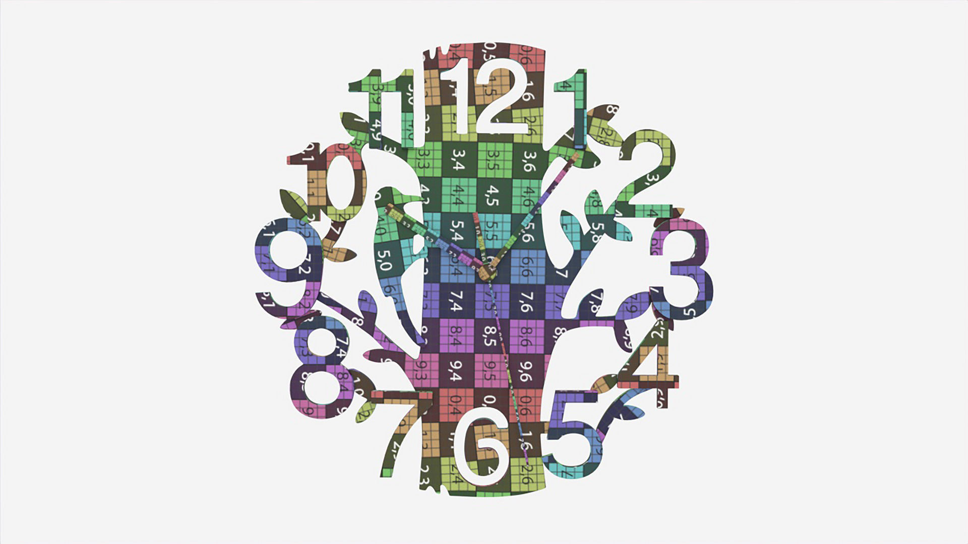 Modern Design Large Wall Clock 05 3D model_10