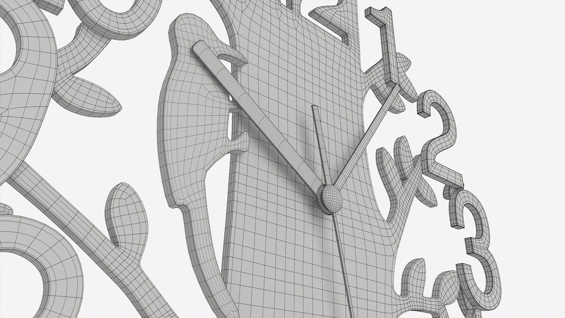 Modern Design Large Wall Clock 05 3D model_8