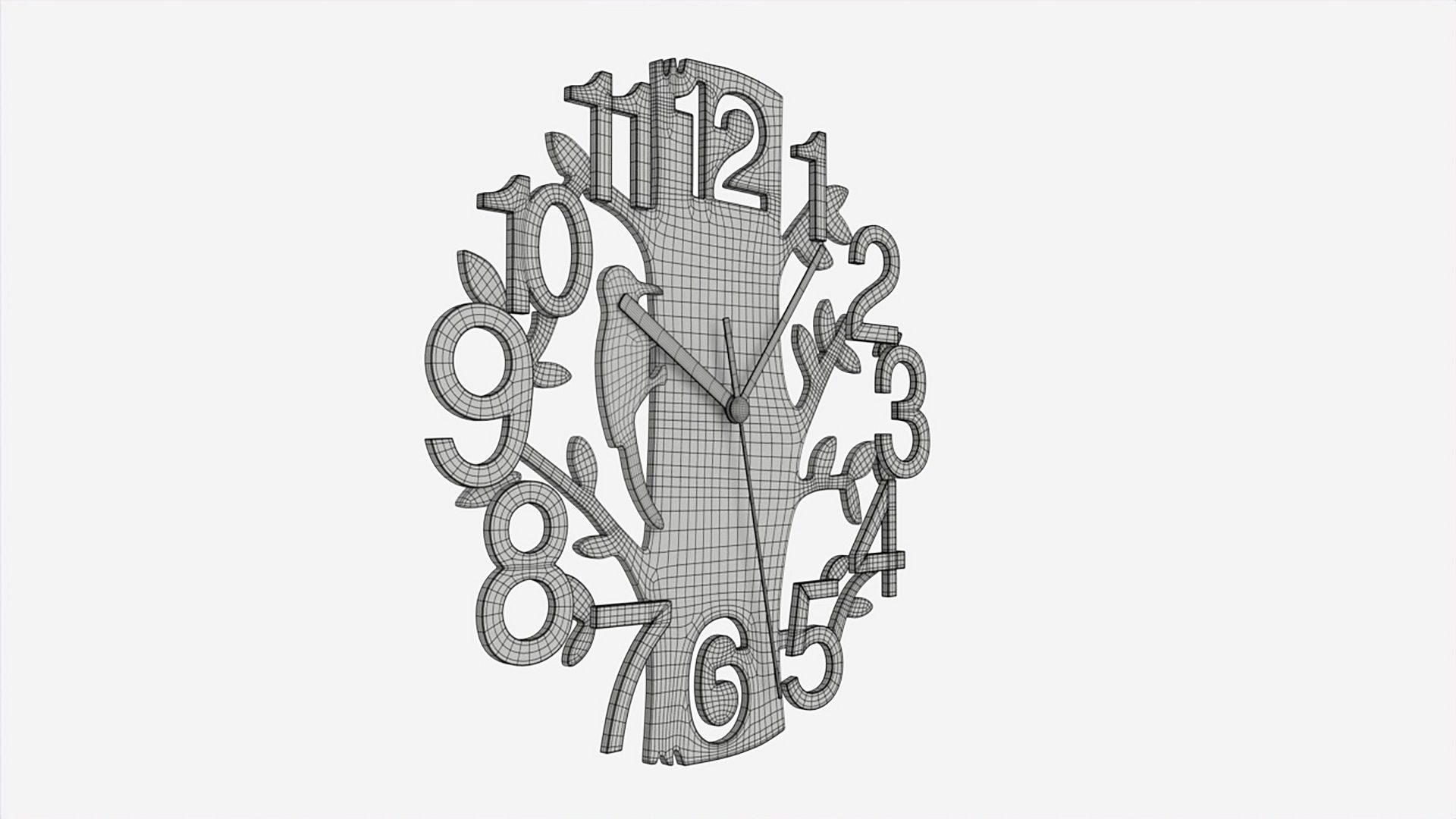 Modern Design Large Wall Clock 05 3D model_6