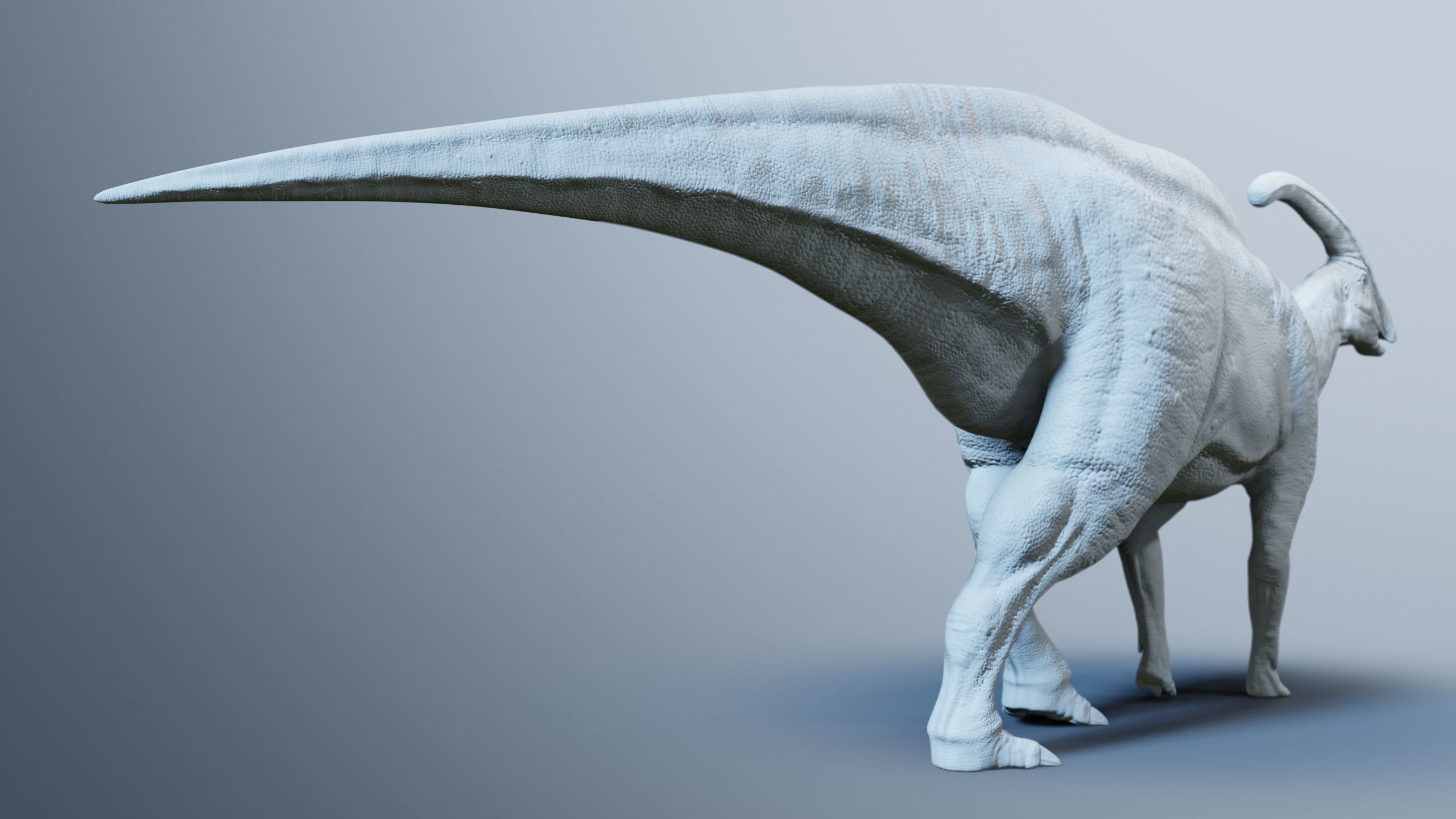 Parasaurolophus Low-poly RIG Low-poly 3D model_10