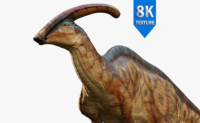 Parasaurolophus Low-poly RIG Low-poly 3D model