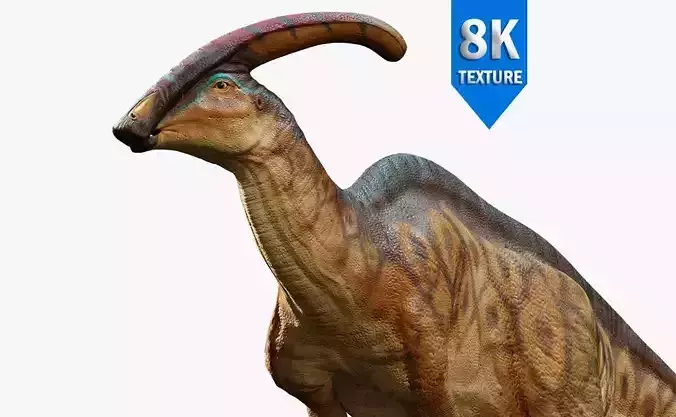 Parasaurolophus Low-poly RIG Low-poly 3D model