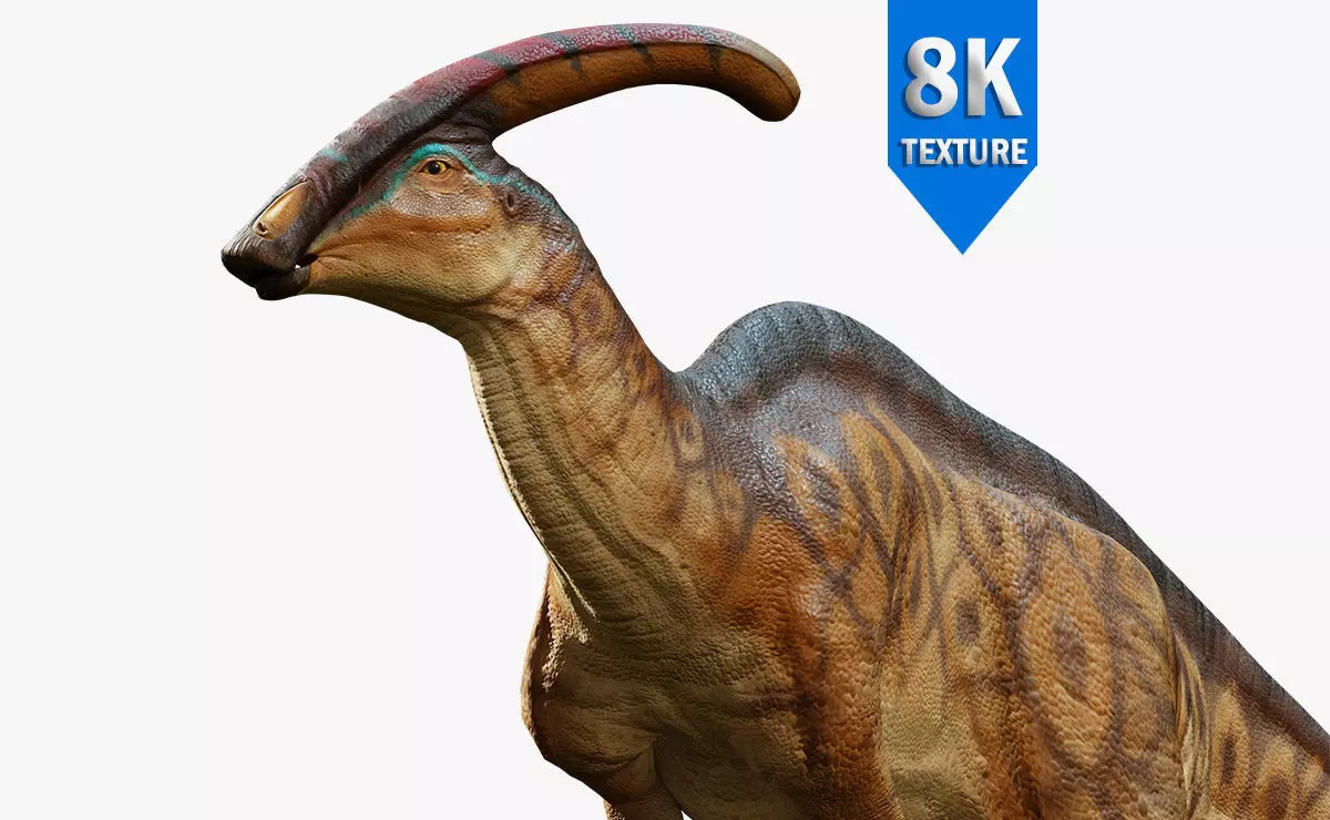 Parasaurolophus Low-poly RIG Low-poly 3D model_0