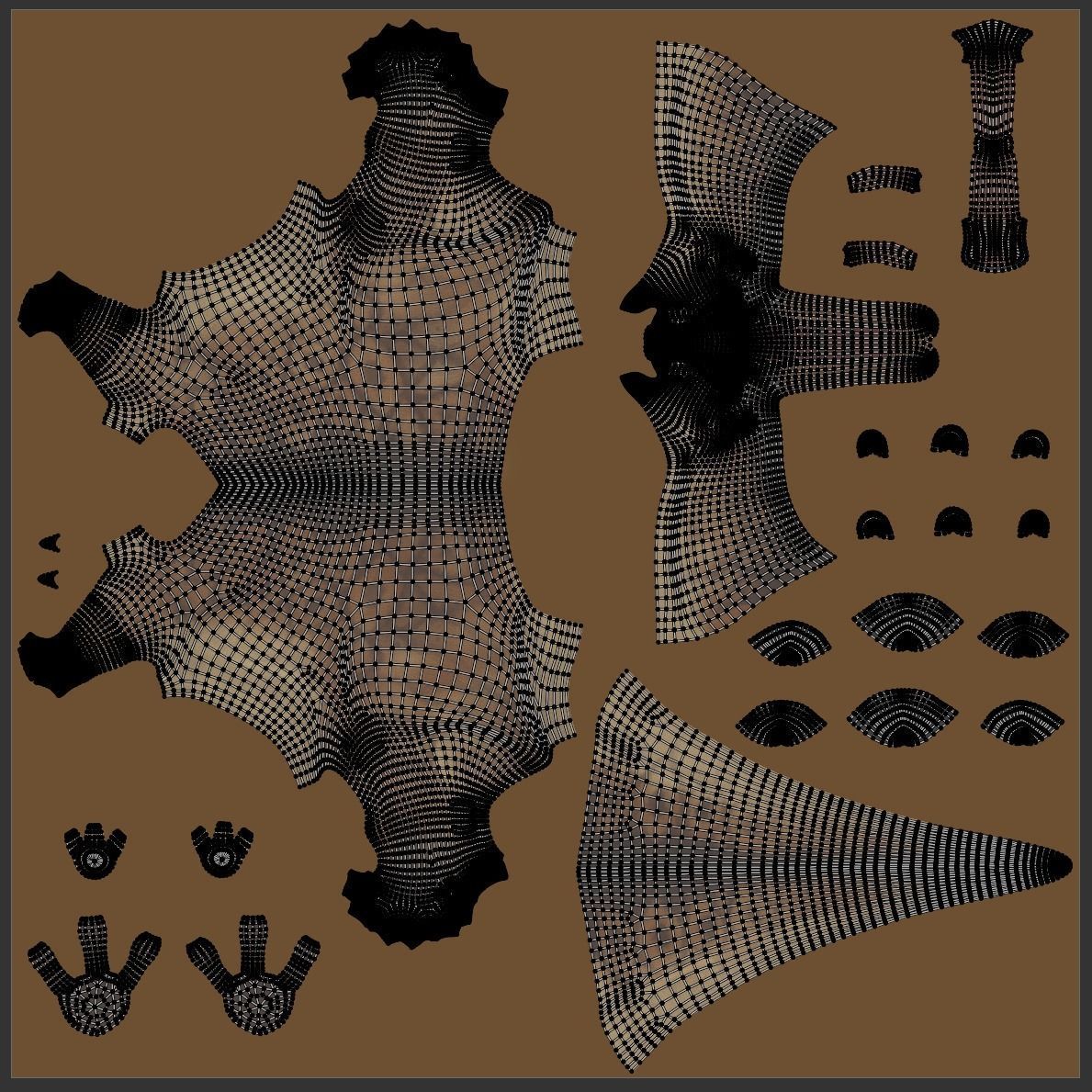 Parasaurolophus Low-poly RIG Low-poly 3D model_18