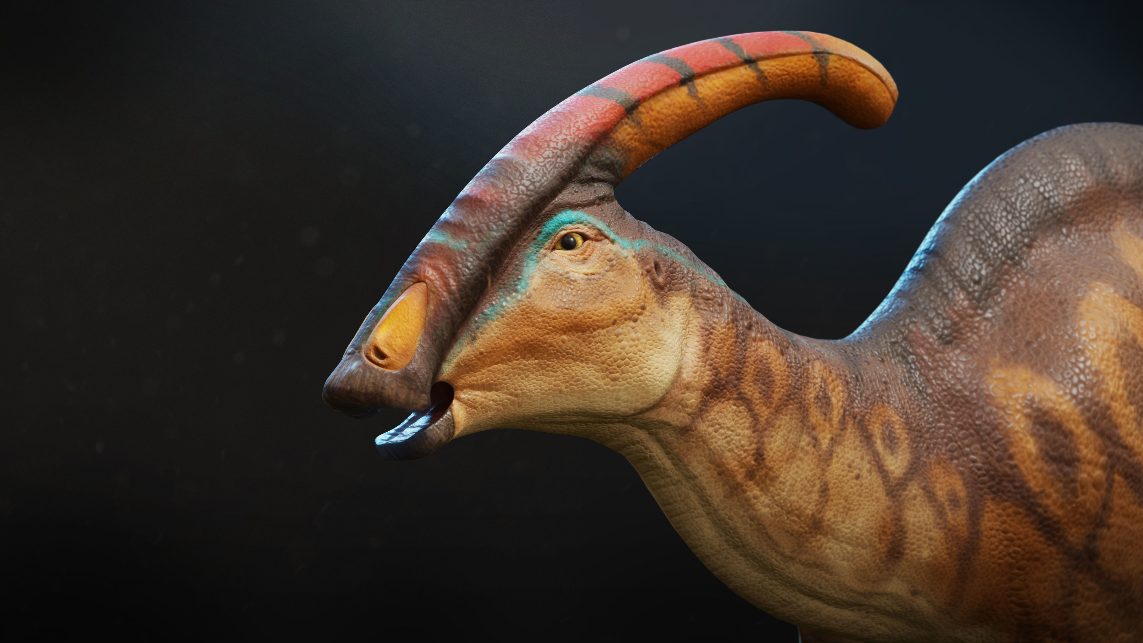 Parasaurolophus Low-poly RIG Low-poly 3D model_3