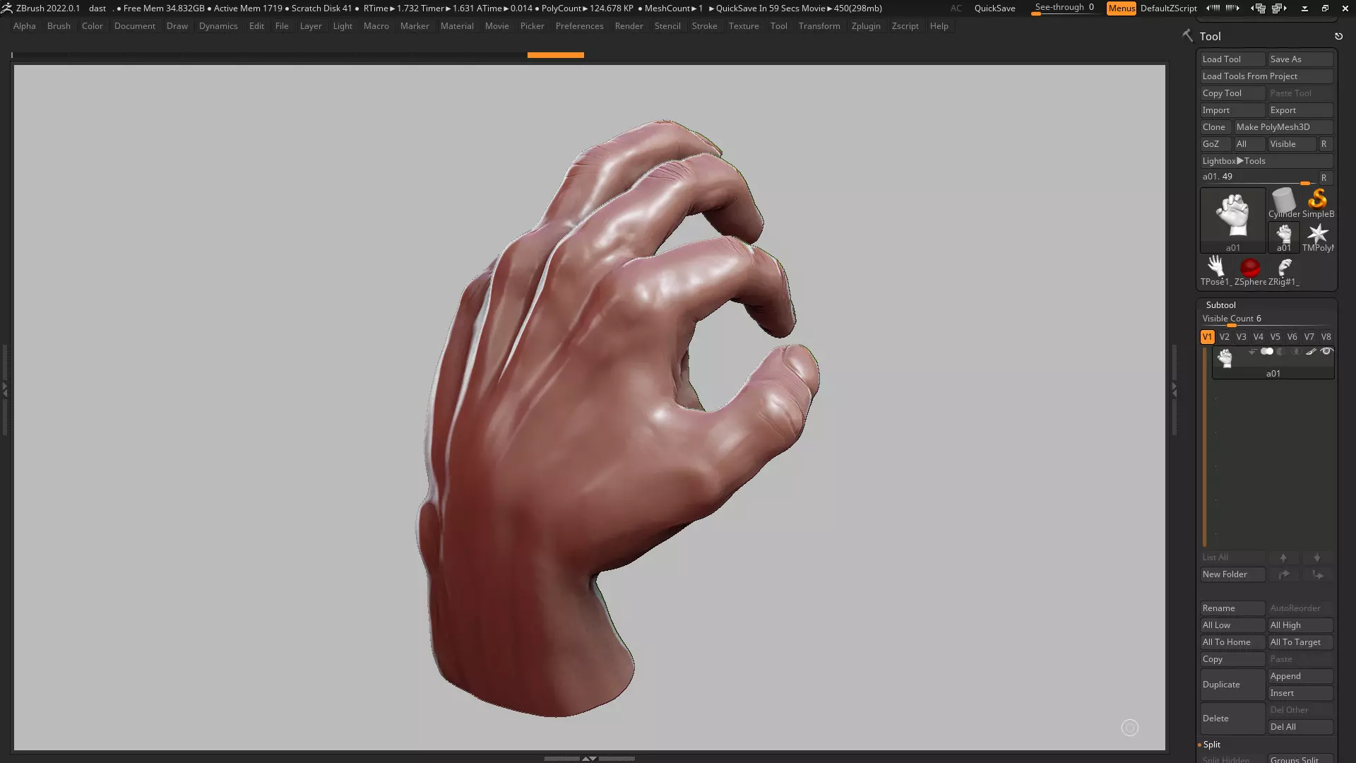 Hand pose 10 3d print model 3D print model