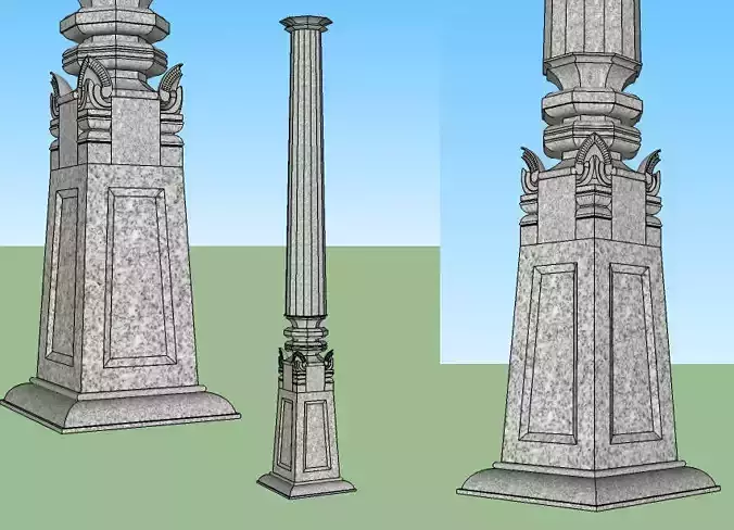 stone pillar 3D model