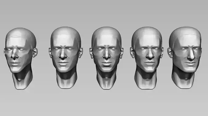 Stylized Men Head