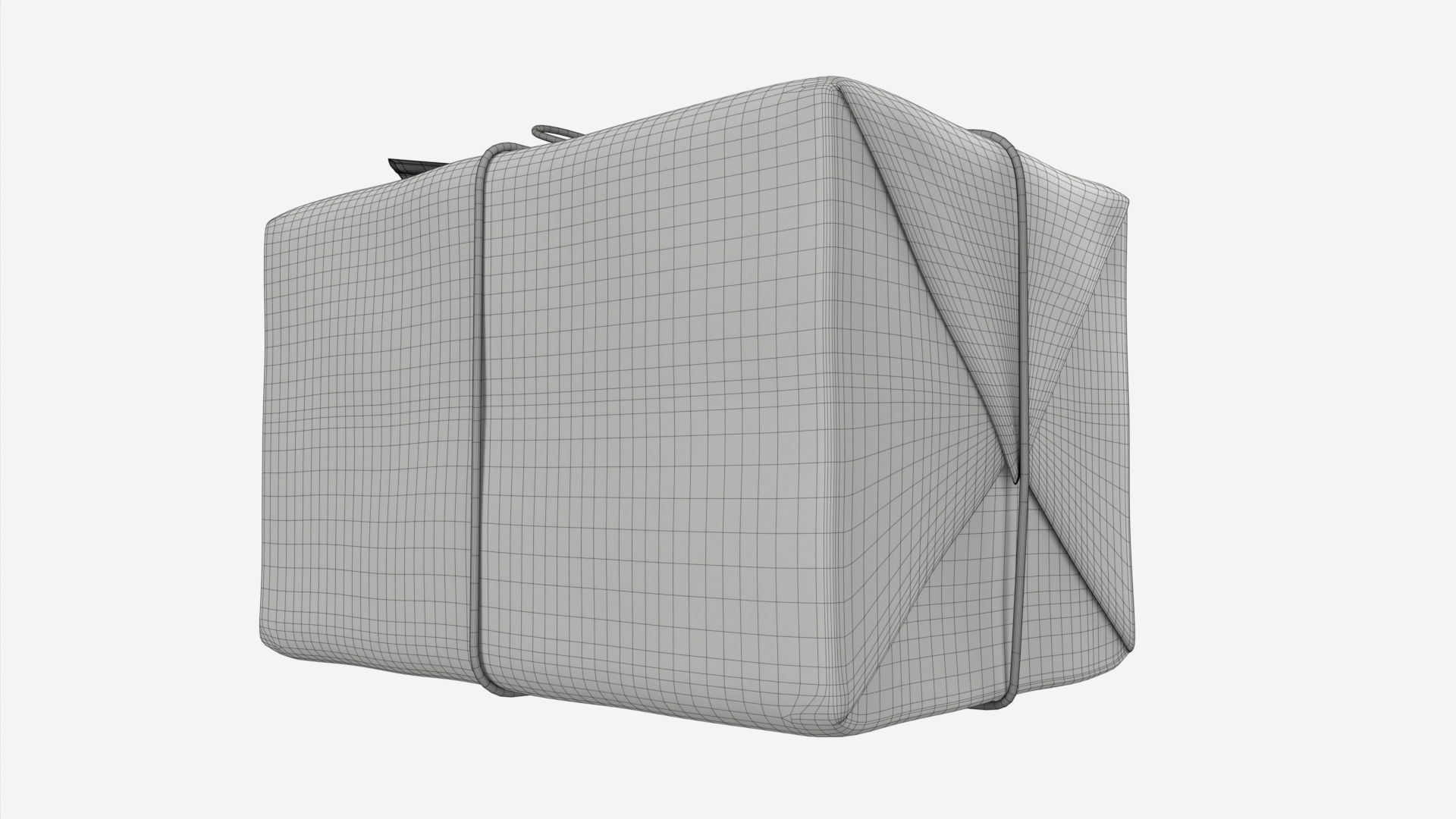 Parcel wrapped in kraft paper 3D model_6
