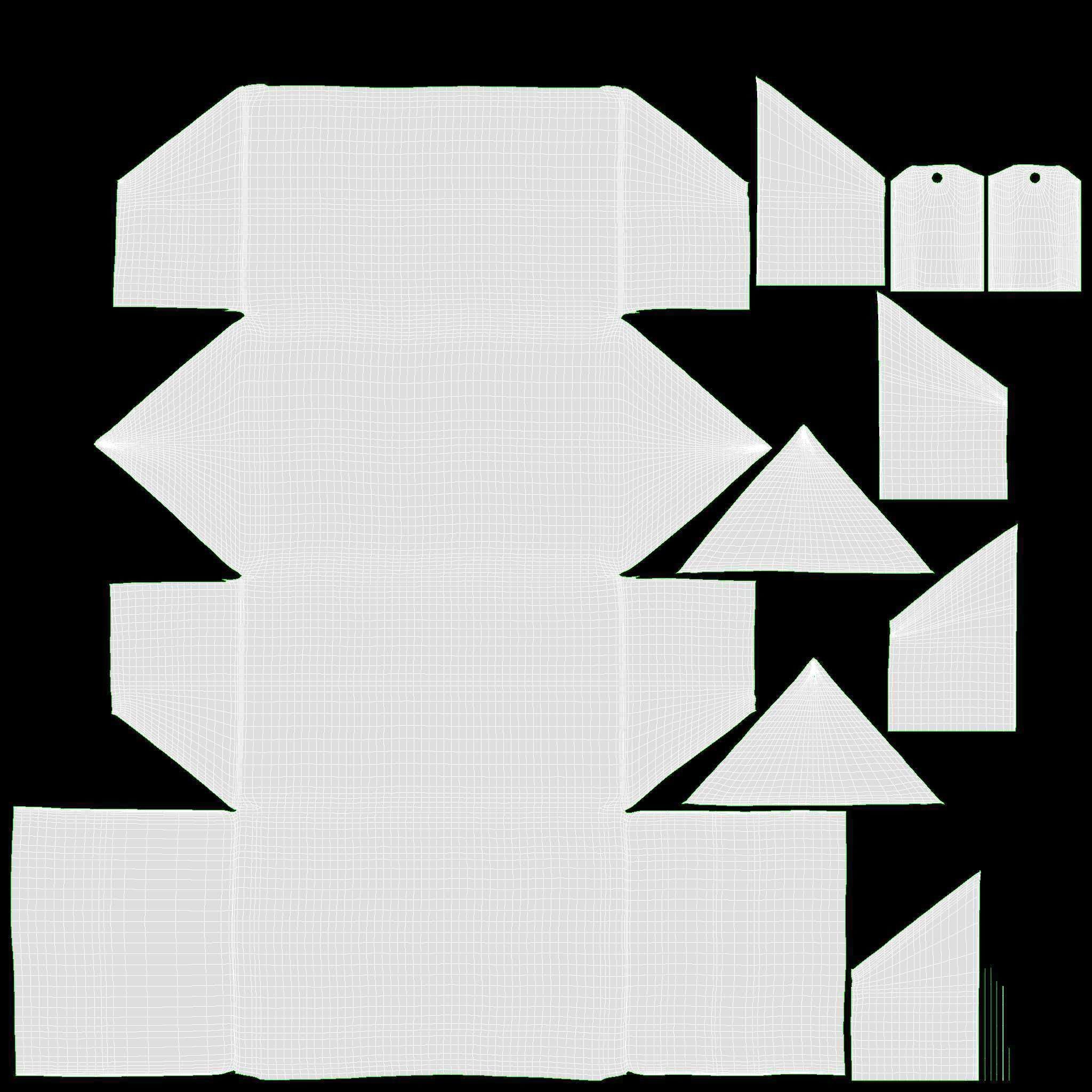 Parcel wrapped in kraft paper 3D model_11