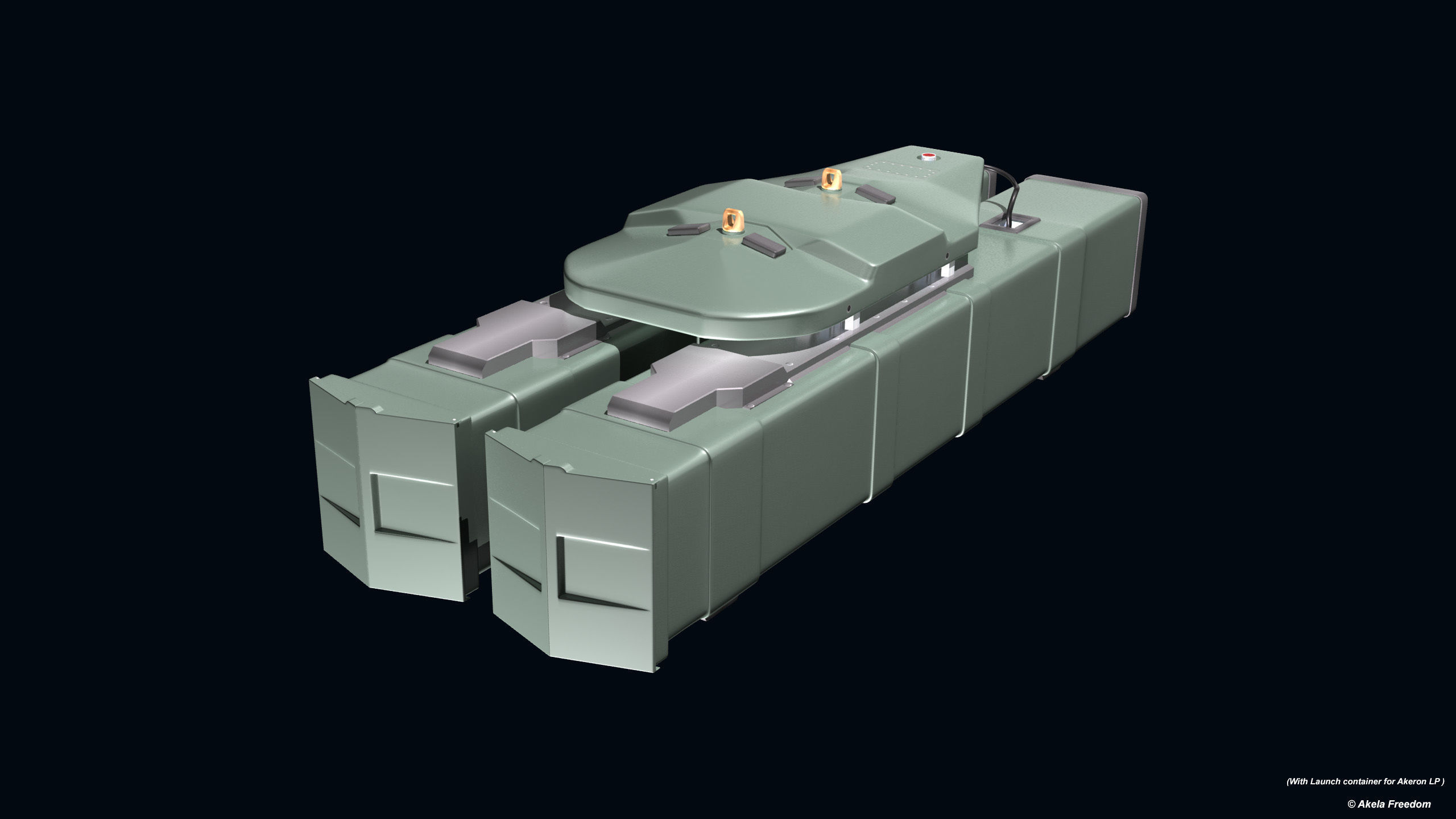 Missile Launcher for Akeron LP 3D model_7