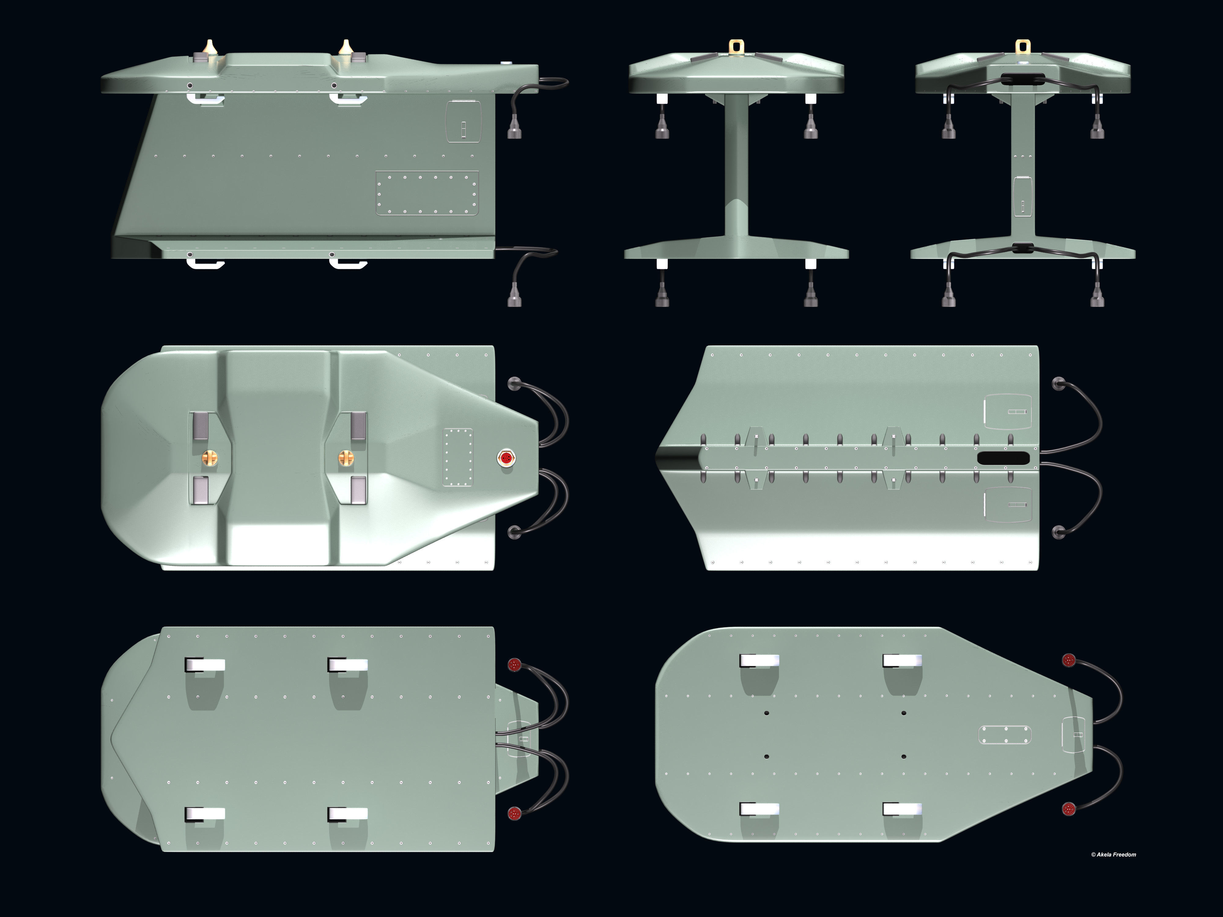 Missile Launcher for Akeron LP 3D model_10