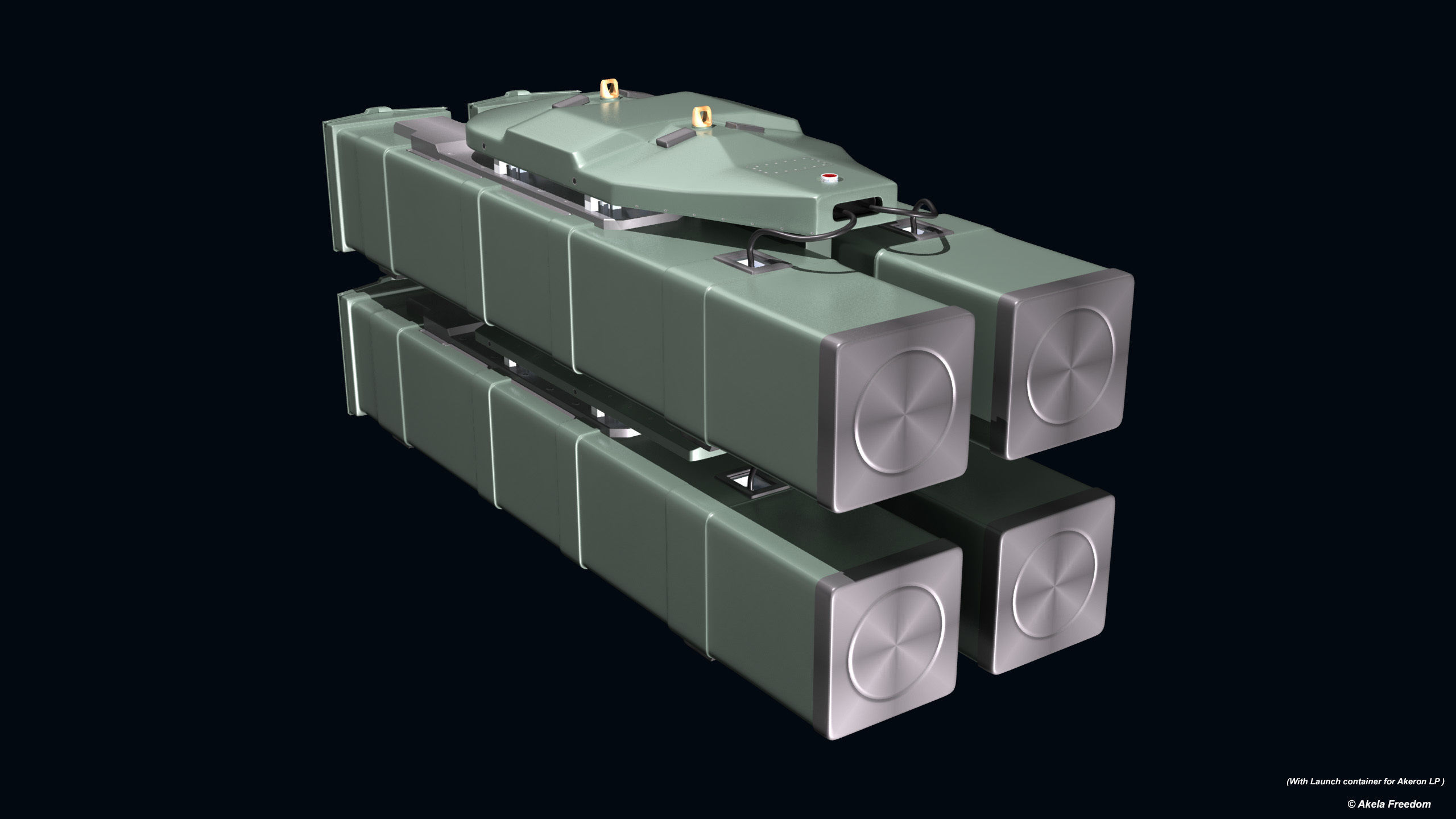 Missile Launcher for Akeron LP 3D model_9