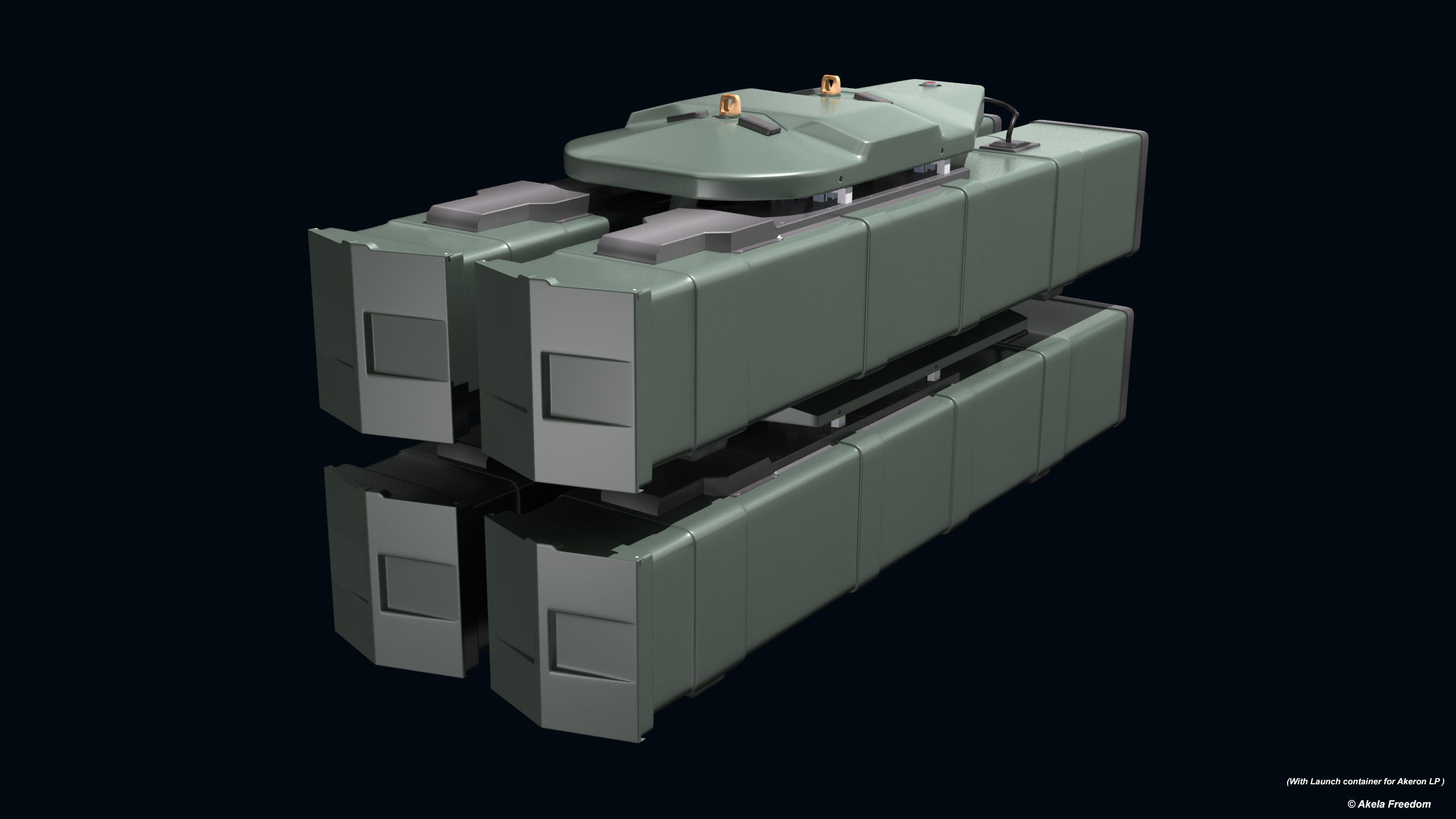 Missile Launcher for Akeron LP 3D model_8