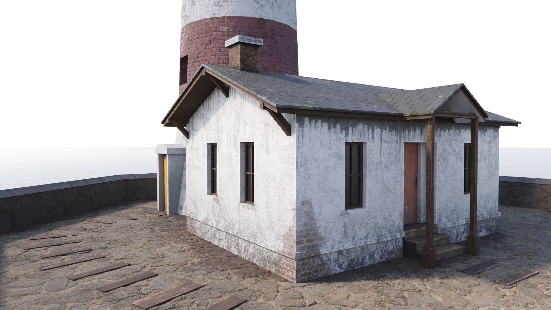 Lighthouse Game Ready Low-poly 3D model_8