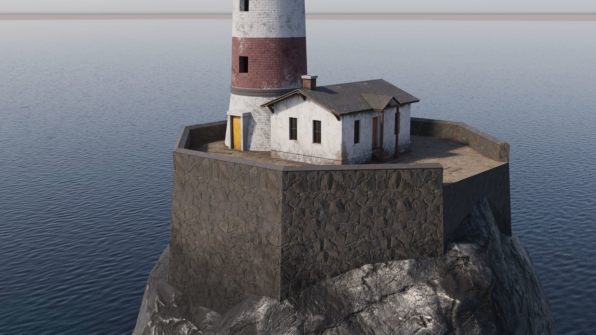 Lighthouse Game Ready Low-poly 3D model_4
