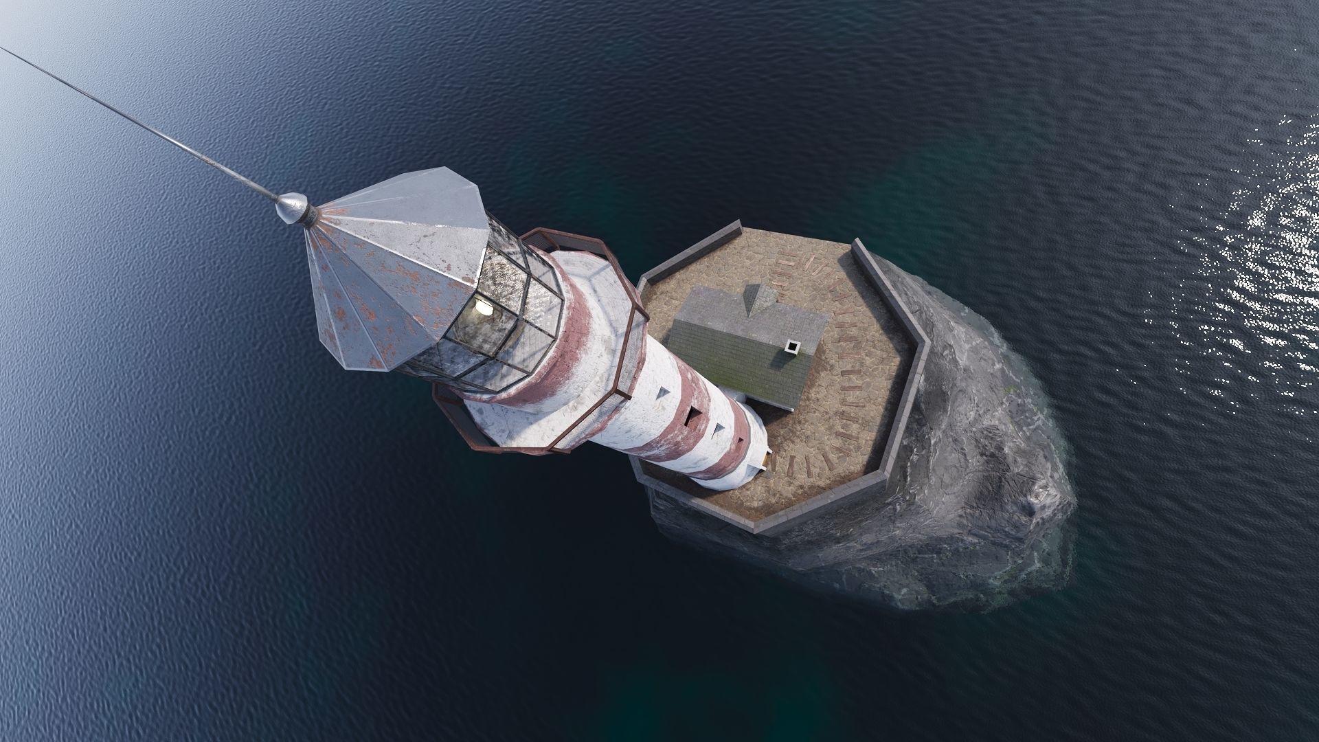 Lighthouse Game Ready Low-poly 3D model_12