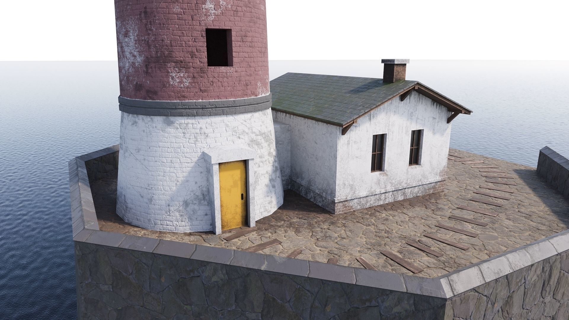Lighthouse Game Ready Low-poly 3D model_11