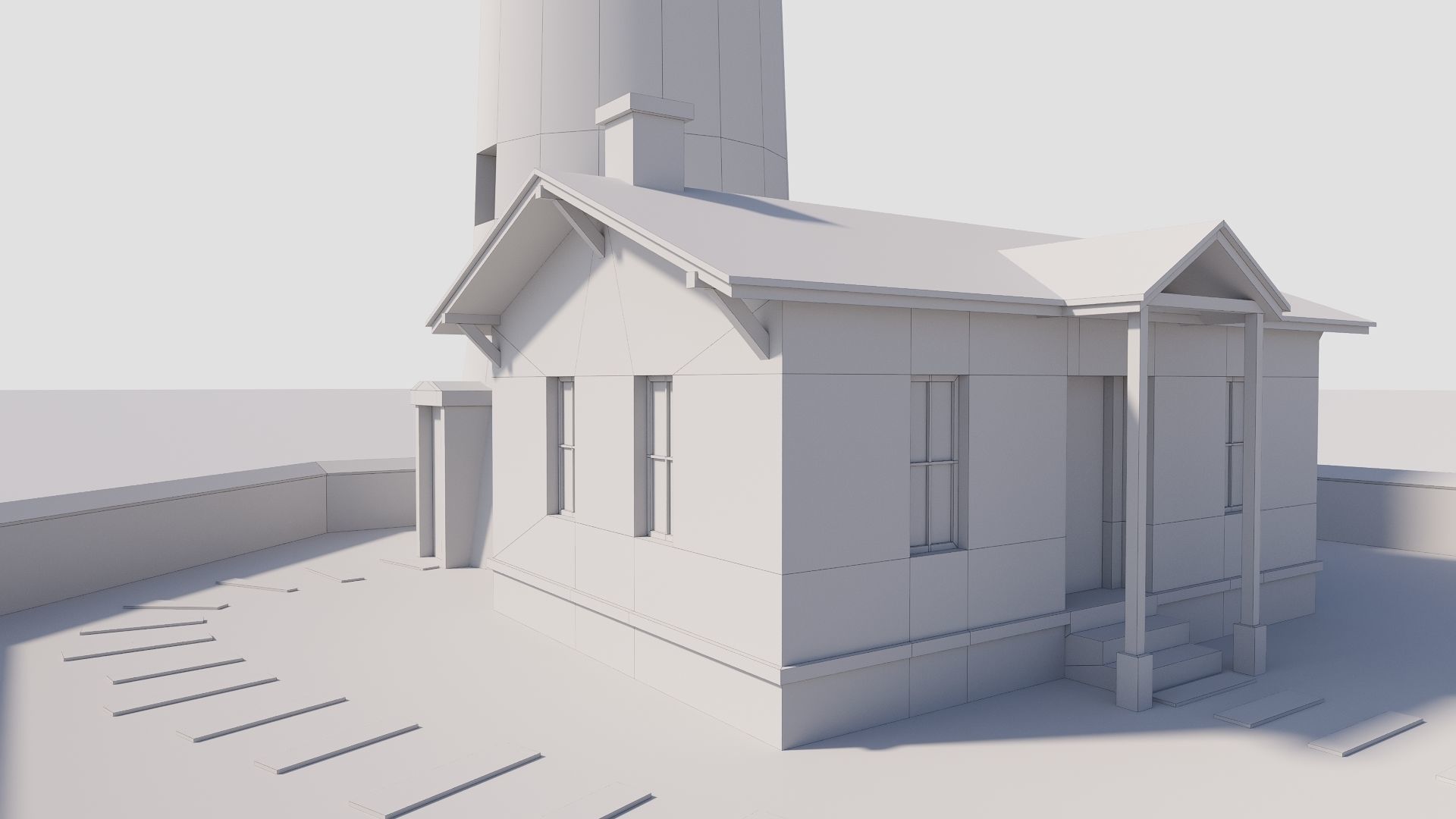 Lighthouse Game Ready Low-poly 3D model_9