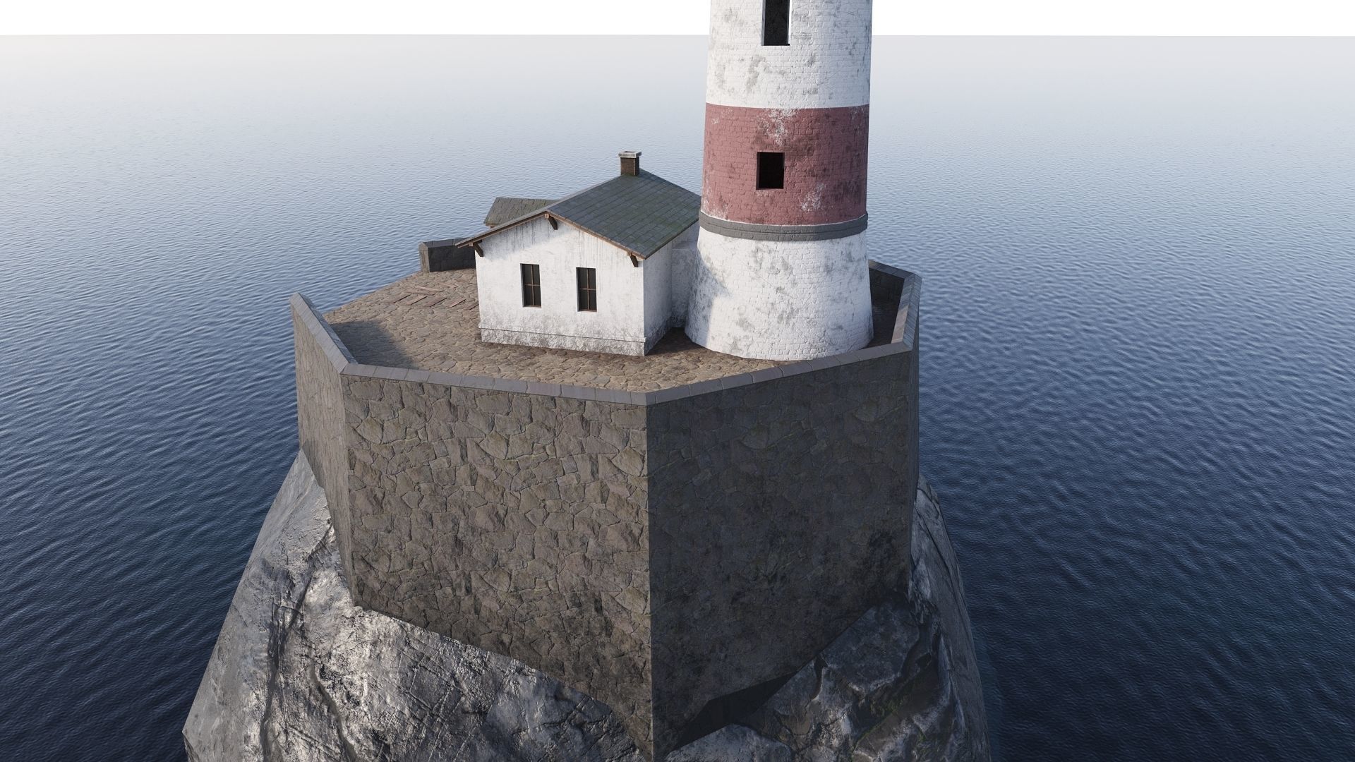 Lighthouse Game Ready Low-poly 3D model_10
