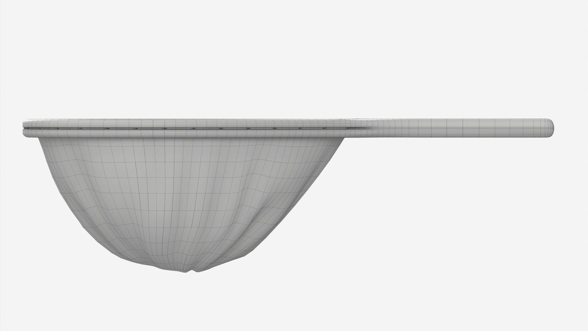 Wooden fly fishing net 3D model_9