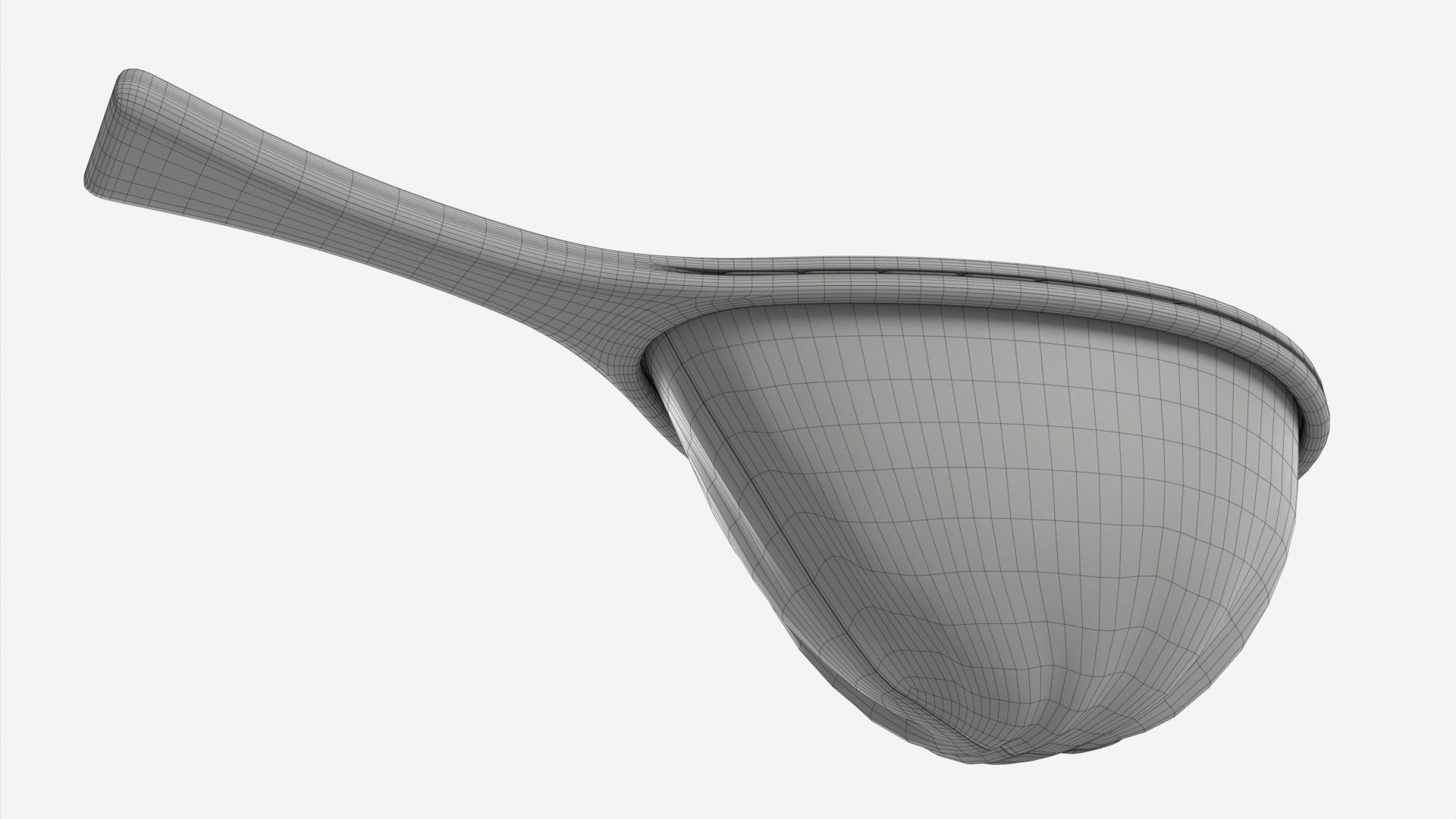 Wooden fly fishing net 3D model_7