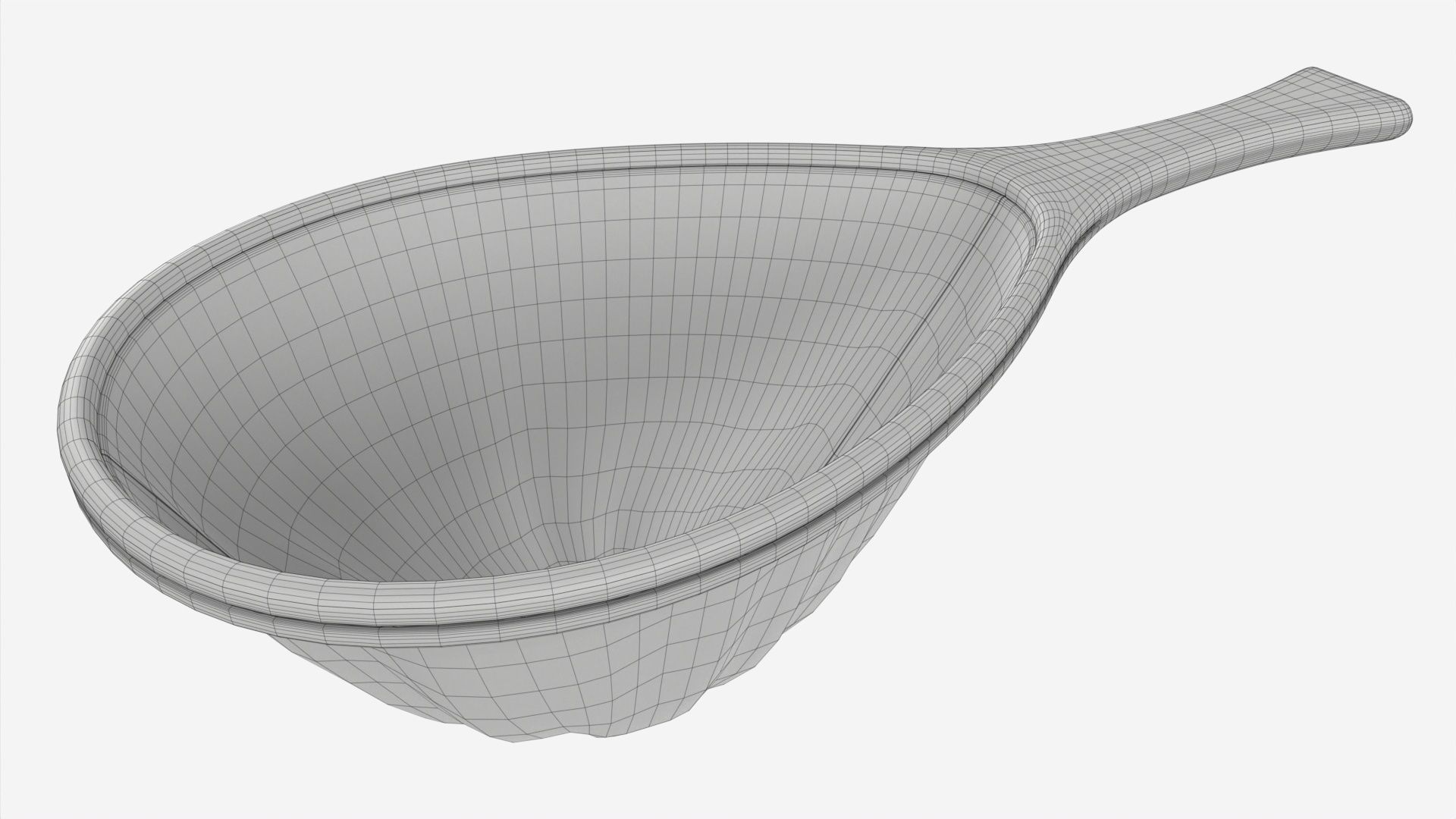 Wooden fly fishing net 3D model_8