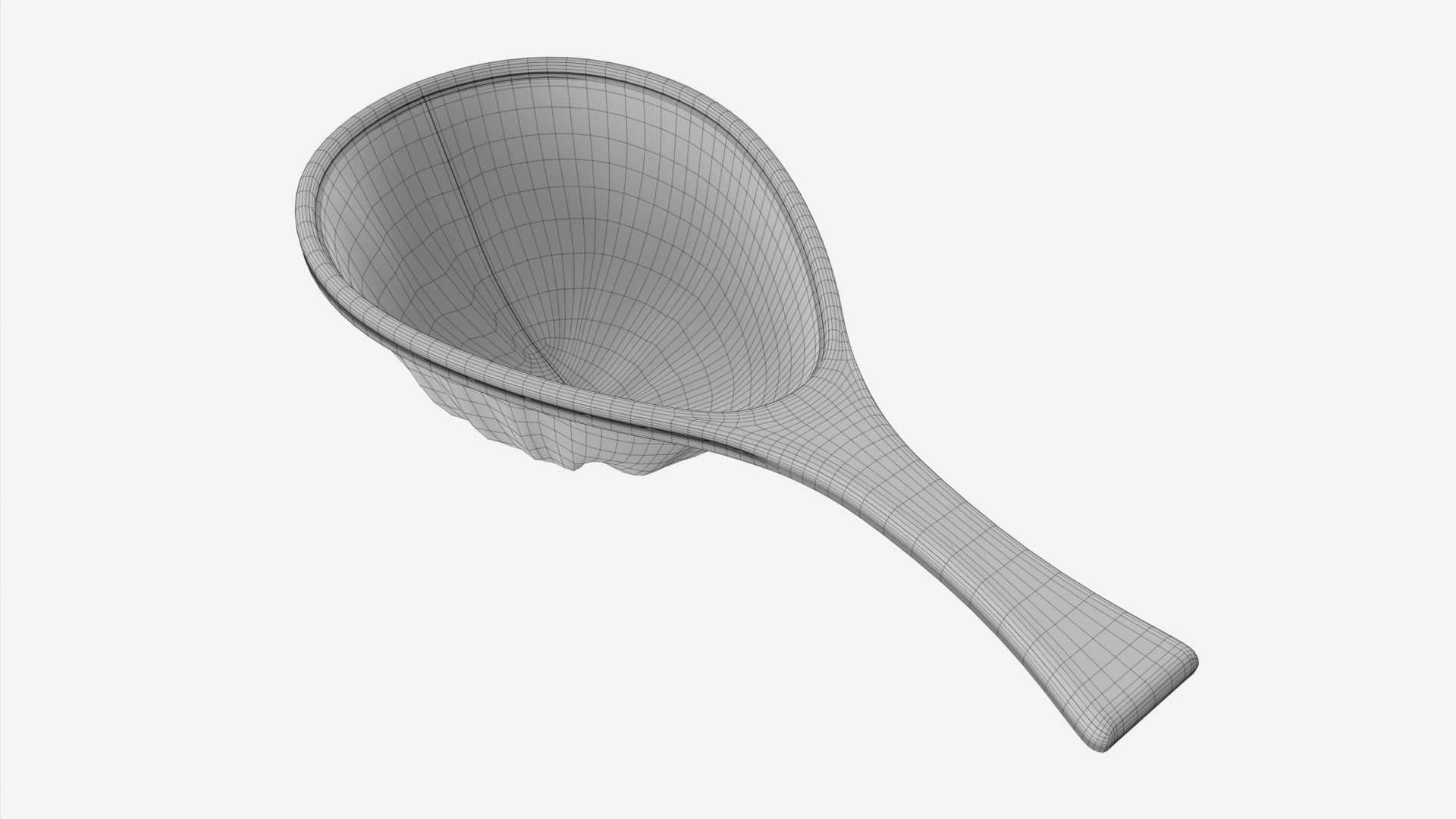 Wooden fly fishing net 3D model_5