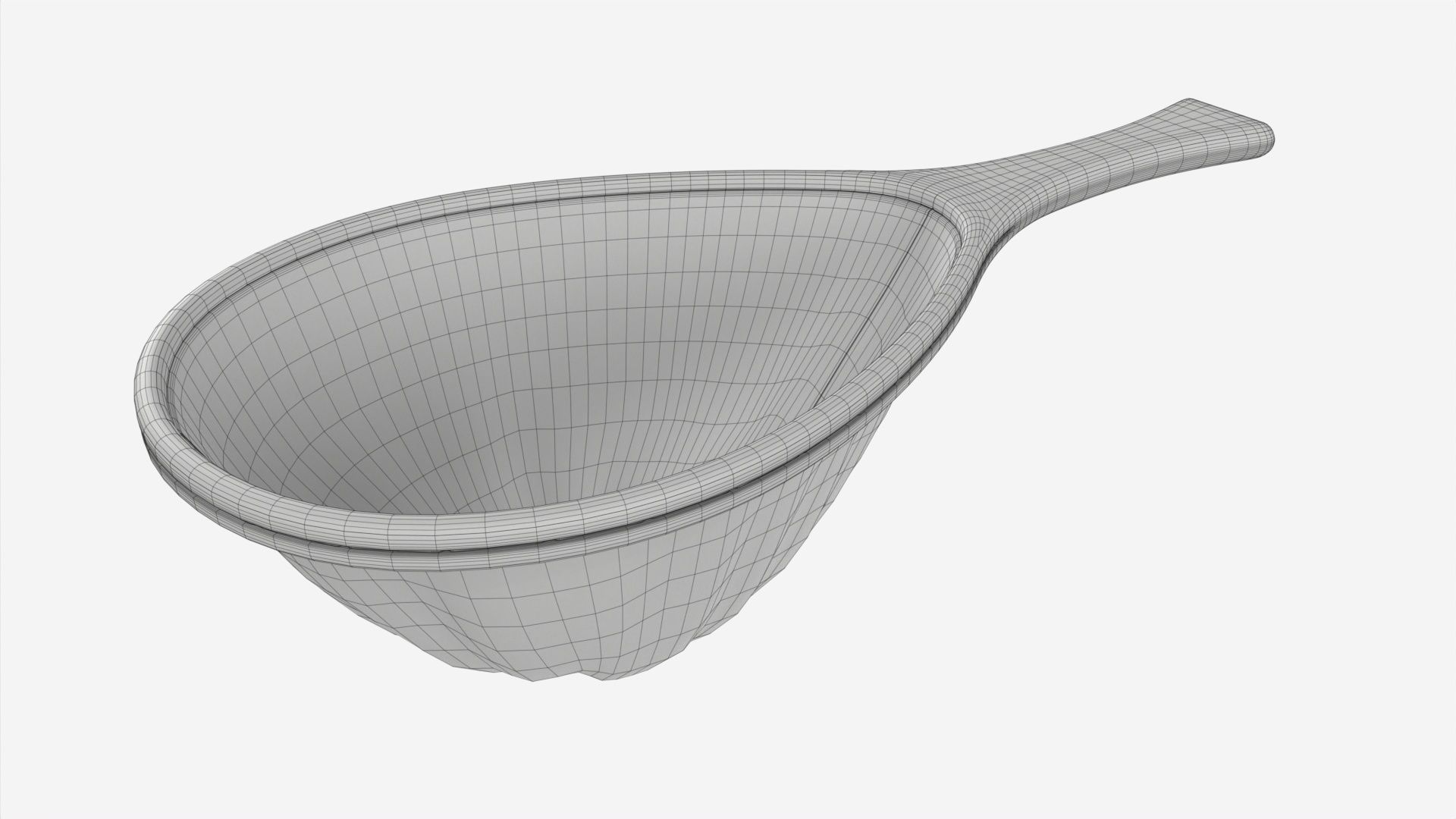 Wooden fly fishing net 3D model_6