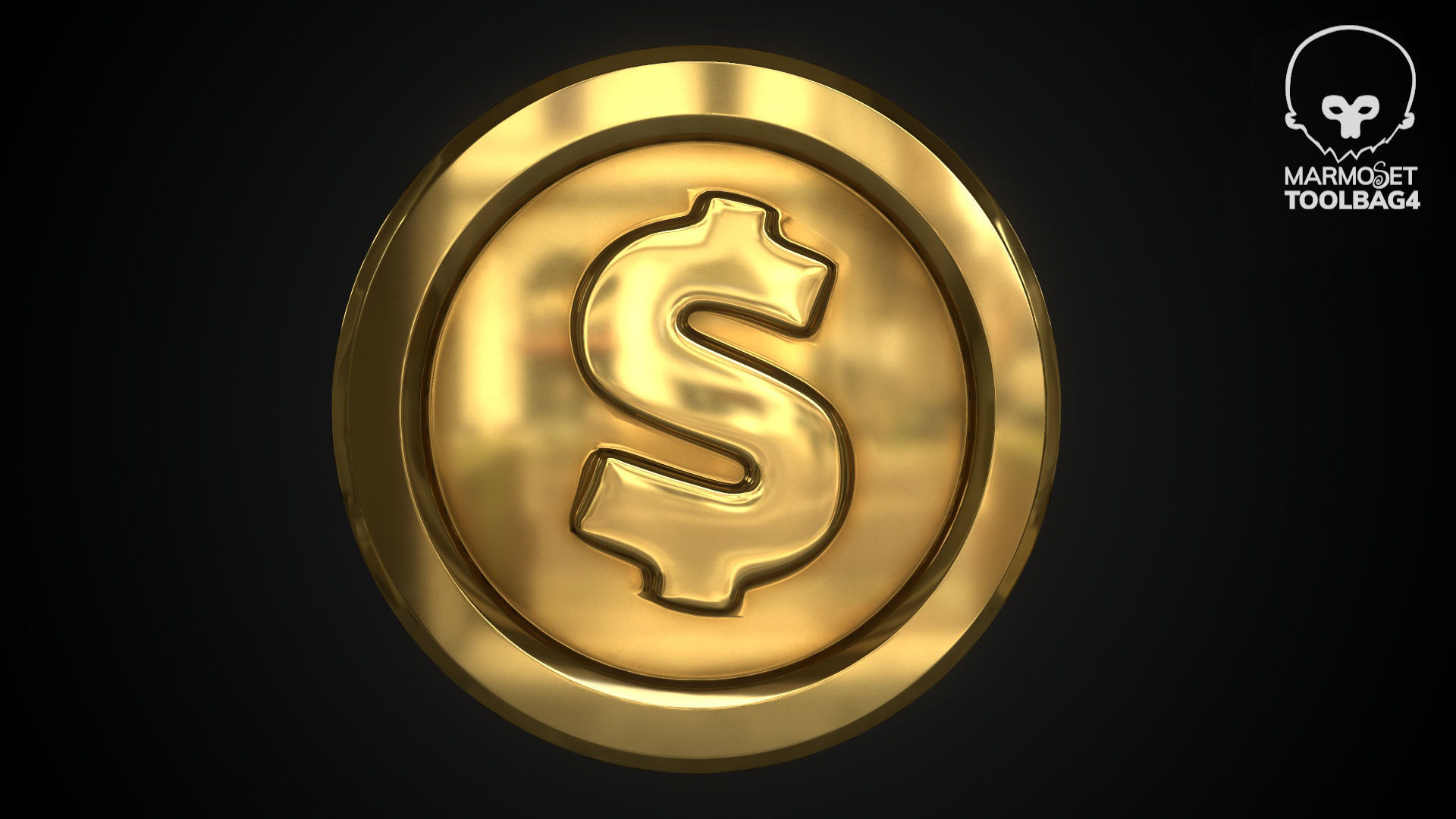 Gold Multi Avard Treasures Collection Low-poly 3D model_42