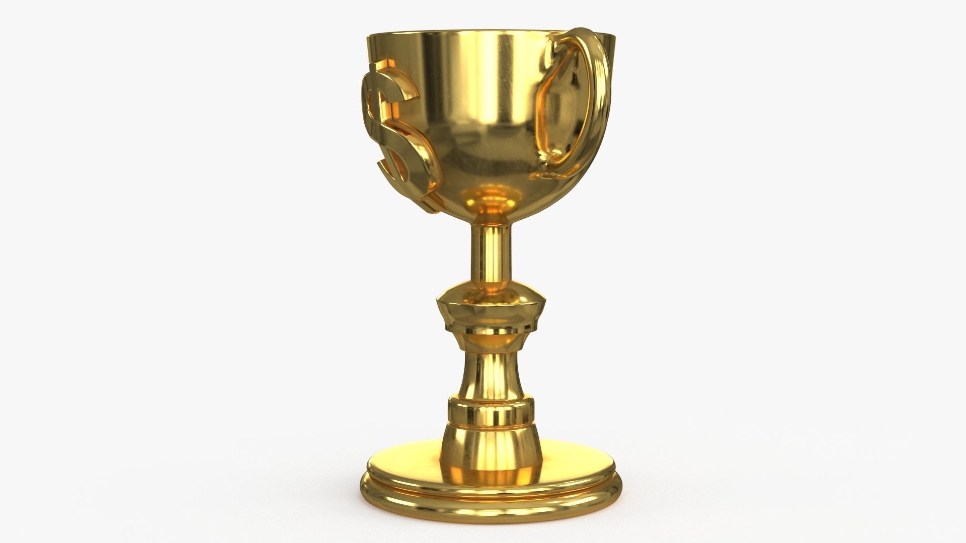 Gold Multi Avard Treasures Collection Low-poly 3D model_82